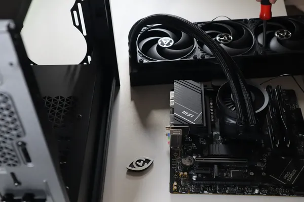 Custom PC build in progress
